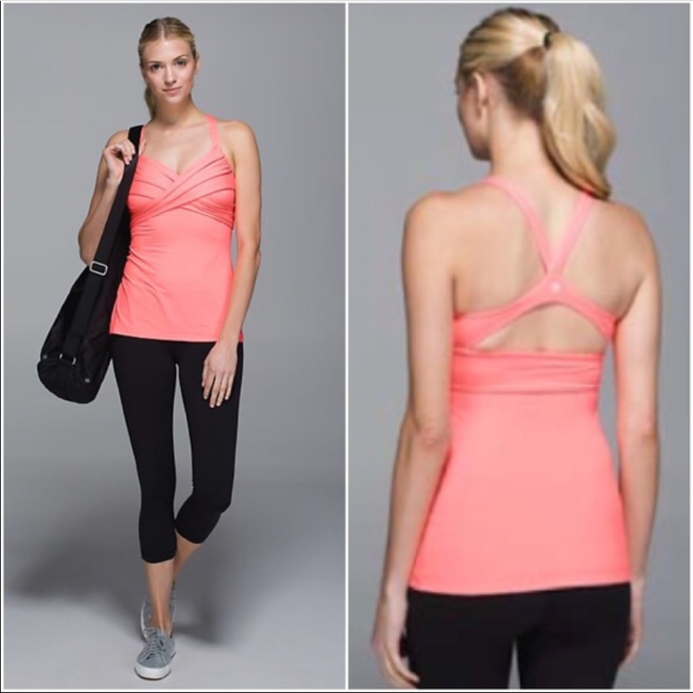 Lululemon wrap it up tank top 8 coral